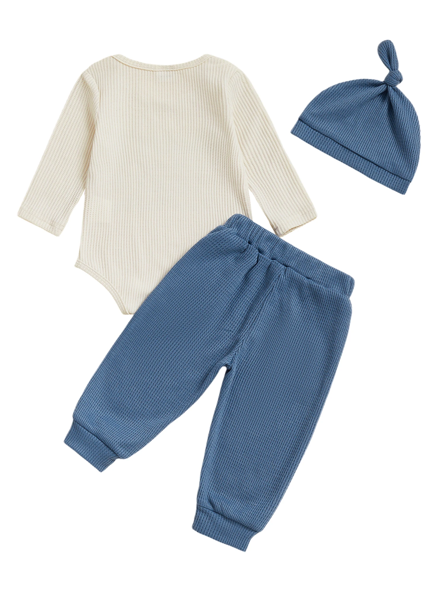 

Очаровательный комплект одежды унисекс для младенцев с комбинезоном с принтом, брюками для бега и шапочкой — одежда с круглым вырезом с длинными рукавами для новорожденного мальчика