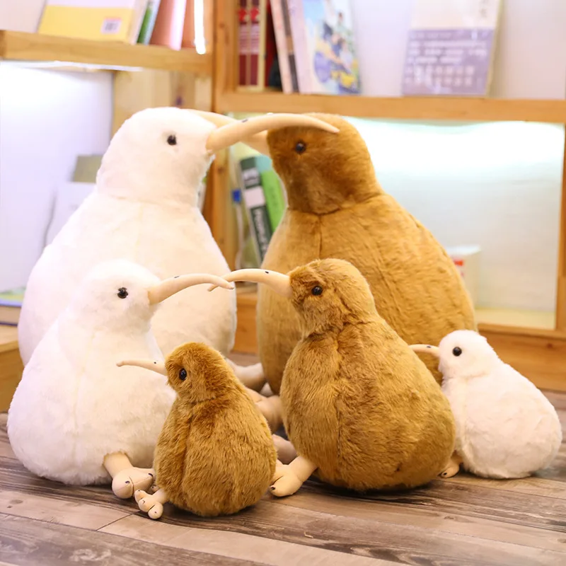 Juguete de peluche de pájaro Kiwi de 20/30CM, Animal realista, muñeco de peluche, decoración del hogar, almohada suave y encantadora de dibujos animados, regalo de cumpleaños para niños