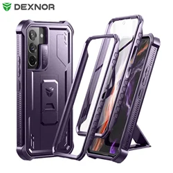 Full Body Military Grade Protection Built-in Screen Protector Armor Shockproof Shell Bracket Cover For Samsung Galaxy S22 5GCase