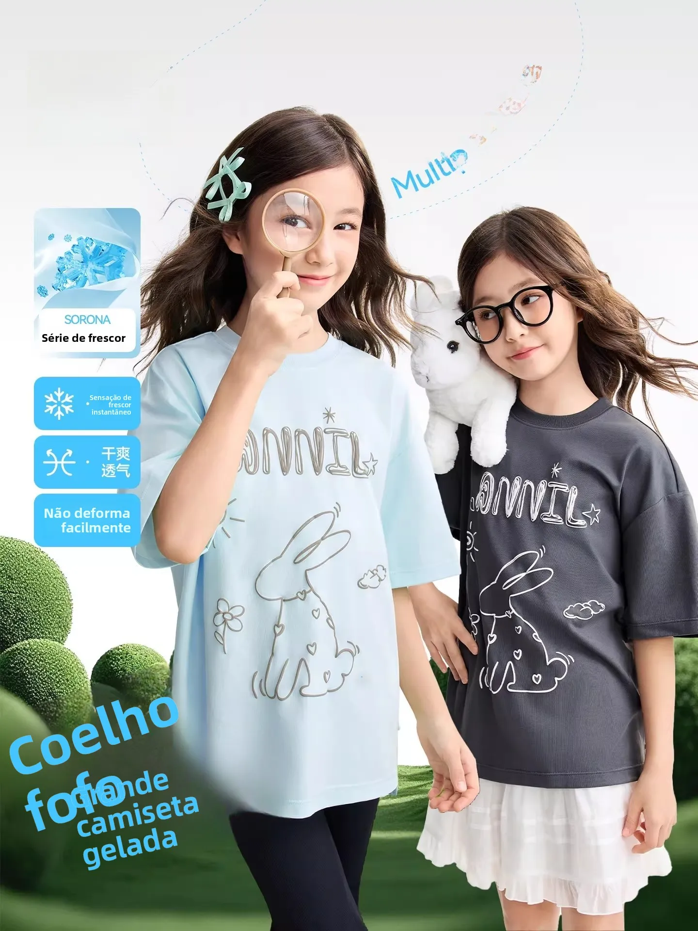 annil-kids-cool-feeling-t-shirt-a-maniche-corte-di-media-lunghezza-con-collo-rotondo-e-vestibilita-ampia-stampa-cartoon-top-estivo-casual-in-misto-cotone