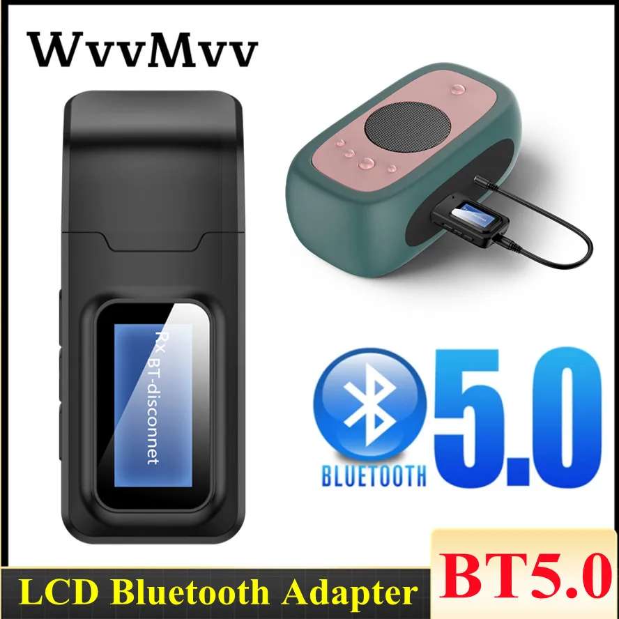 

USB Bluetooth 5.0 Audio Transmitter Receiver LCD Display 3.5MM AUX RCA Stereo Wireless Adapter Dongle For laptop PC TV headset