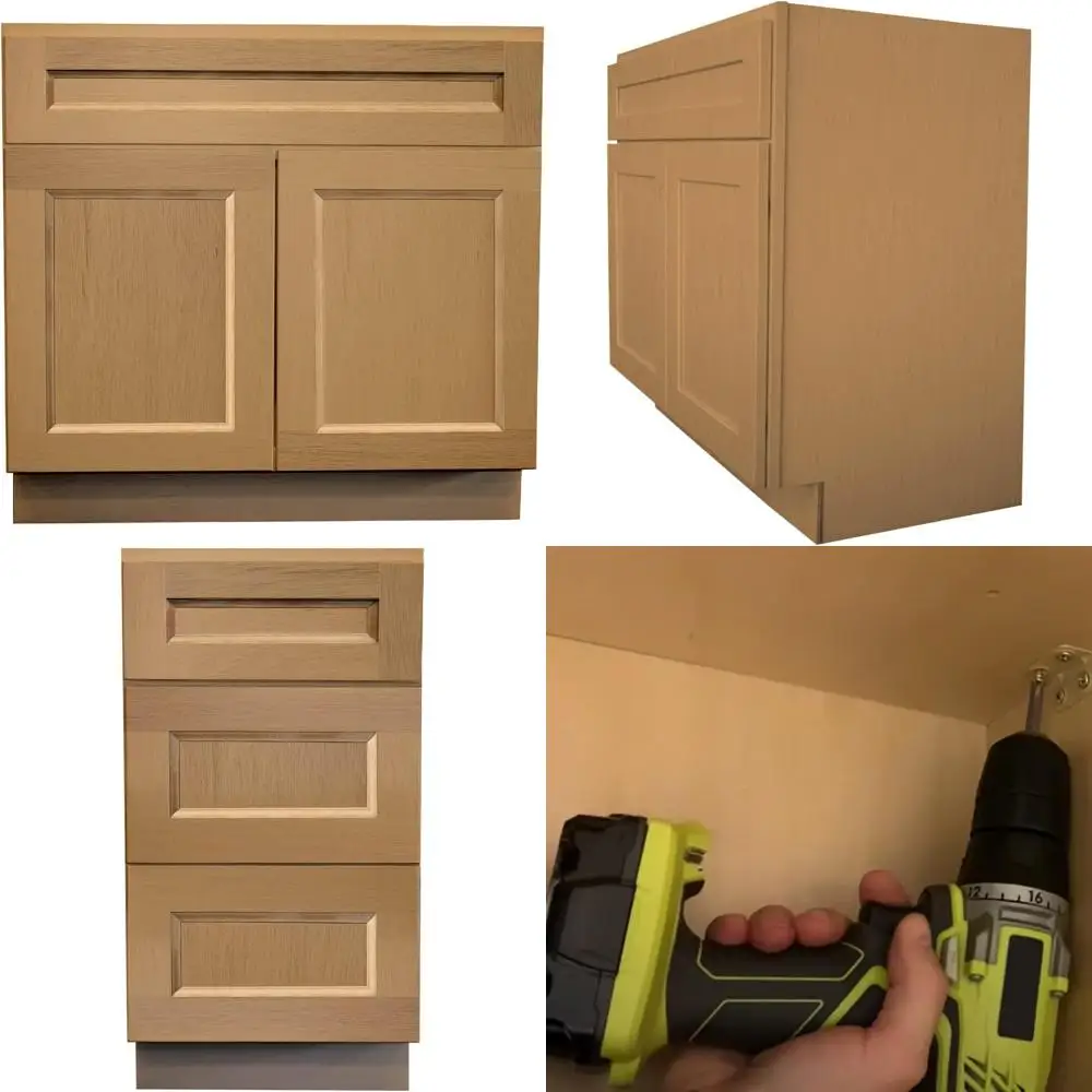 30 بوصة 21 بوصة 34-1/2 بوصة بالوعة قاعدة الغرور خزانة ، تجميعها جاهزة قشر نمط الغرور خزانة للحمام