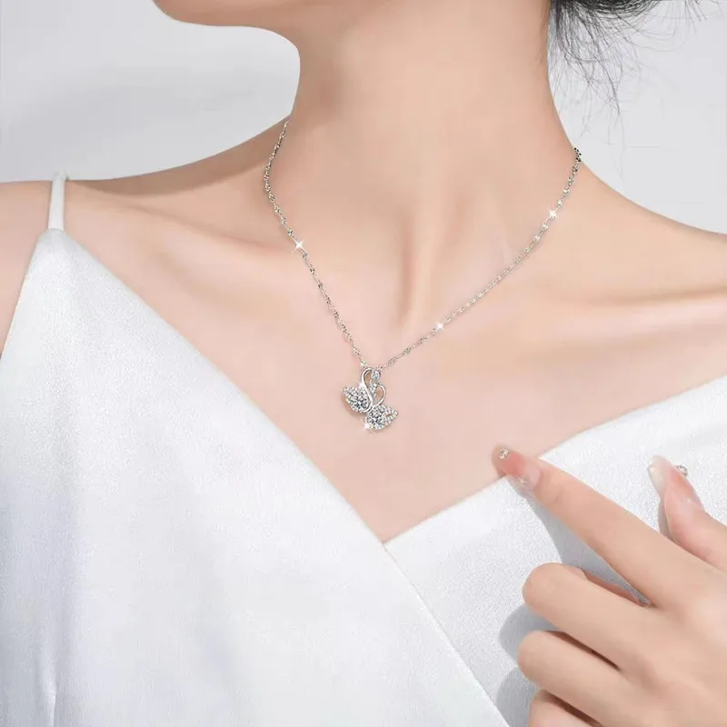 925 Sterling Silver Necklace Pendant Zircon Nice for Women Wedding Jewelry Engagement Fashion Party Classics High Quality Gift