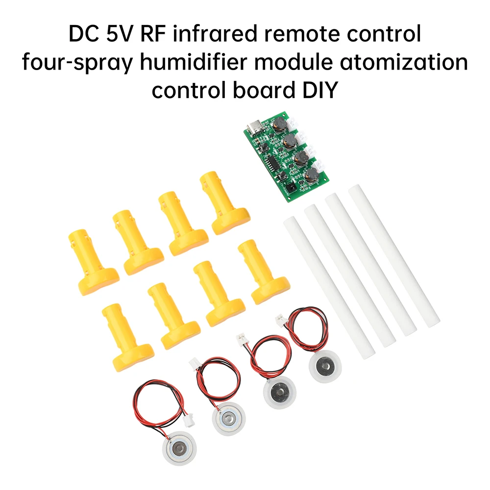 DC 5V RF Infrared Remote Control Four Jet Humidifier Module Atomization Control Board DIY Ultrasonic Atomizer Type C image 3
