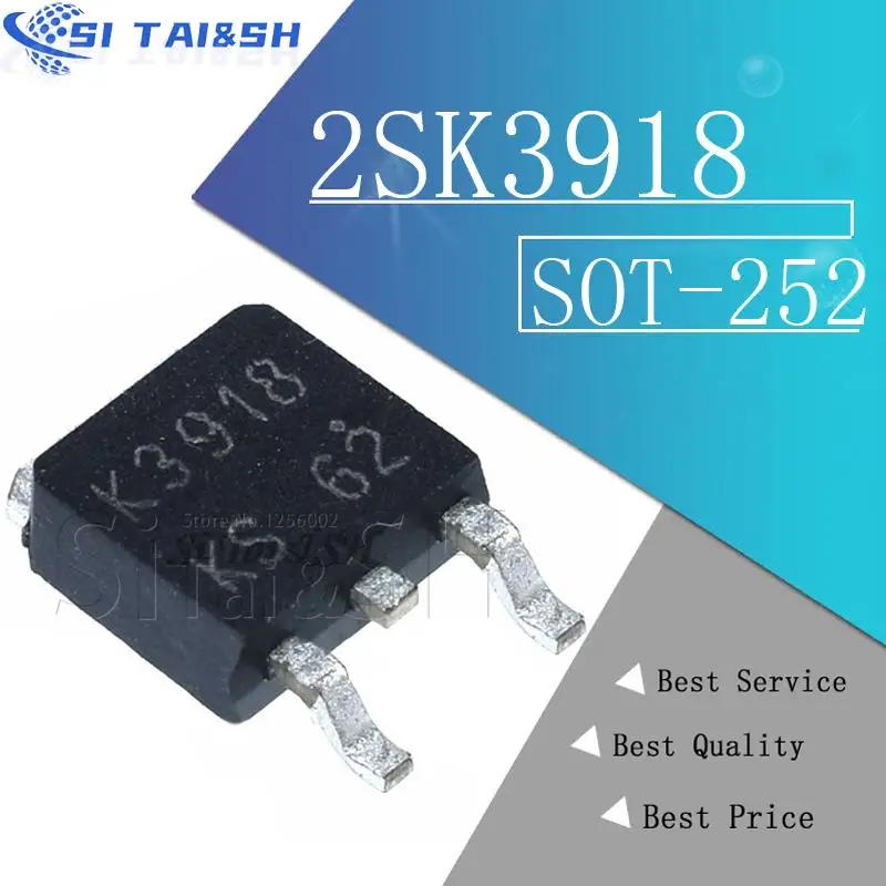 10PCS 2SK3918 SOT252 K3918 SOT TO-252 MOSFET SMD new and original IC