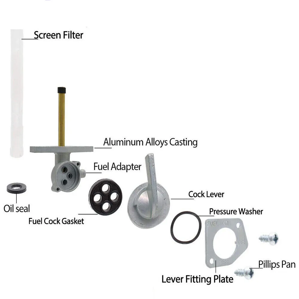 Para honda xr50r xr70r xr80r xr100r válvula de combustível petpeniano tanque gás interruptor desligado