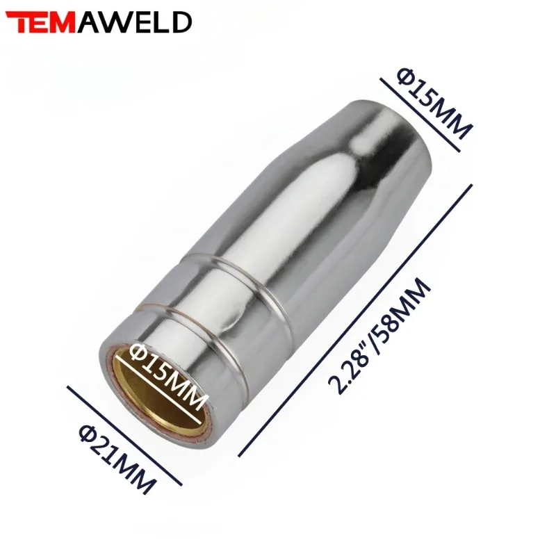 16PCS 25AK Welding Torch accessories Consumables 0.6/0.8/0.9/1.0/1.2mm MIG Torch Gas Nozzle Tip Holder of 25AK MIG MAG Wholesale