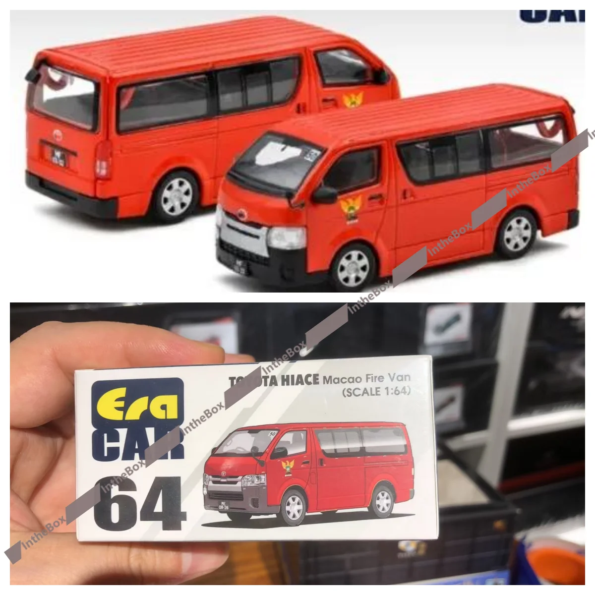 ERA CAR 1/64 HIACE MACAO FIRE VAN TO21HIRN64 Diecast Model Car Collection Limited Edition Hobby Toys