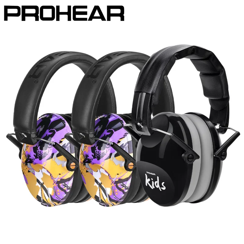 

PROHEAR 3Pcs Toddlers Earmuffs Kids Cartoon Printed Hearing Protectors Professional Safety Passive Noise Reduction Ear Muffs