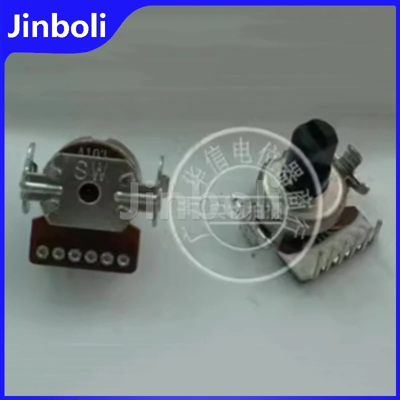 

2PCS R201T RK1212G Inside Bent Feet Double Potentiometer A10K 6Pin Handle Length 10MMF