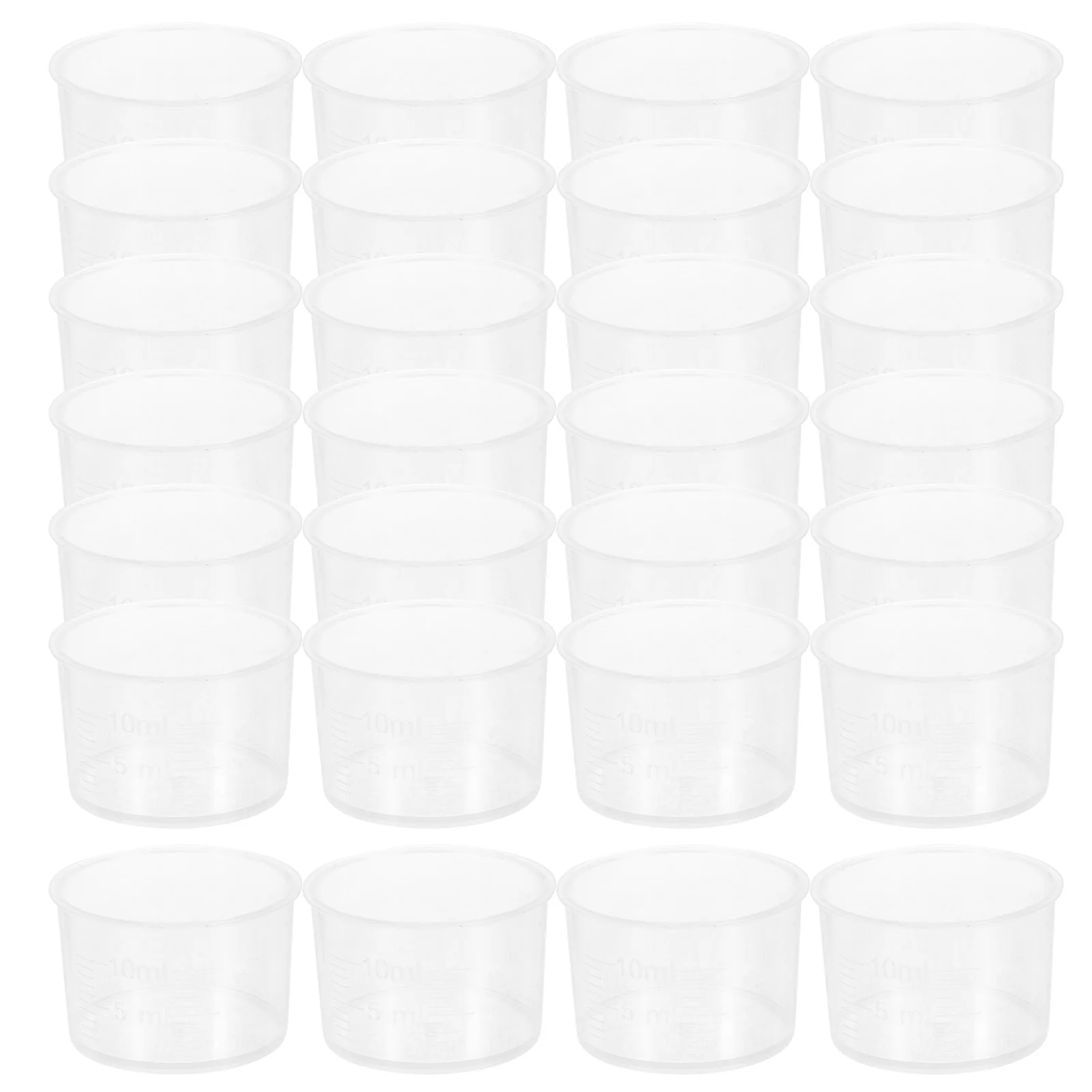

100pcs 10ml Disposable Measuring Cups Thickened Clear Plastic Liquid Volumetric Measurement Cups Plastic Measuring Cup