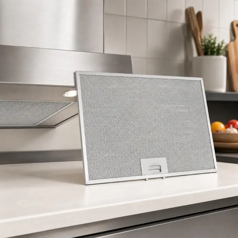 F92F Washable Hood Filter with Fine Metal Screen, Rectangular Aluminum Grease Panel for Kitchen Hood Replacement and Cleaning
