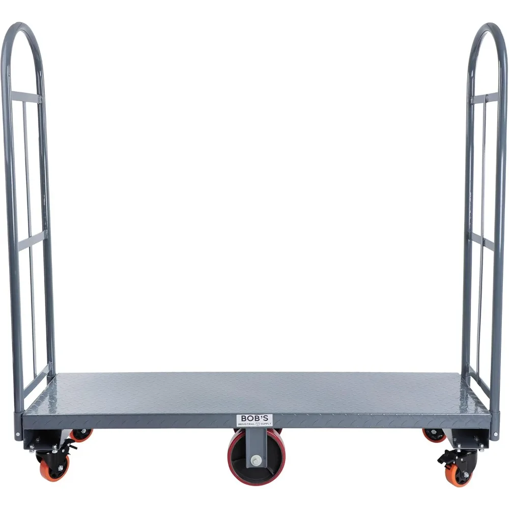 

Тележка со стальной платформой и узким проходом, 16 x 61,5 дюйма — сверхмощный промышленный грузовик с крышкой 2000 фунтов со съемной платформой для вербовой езды