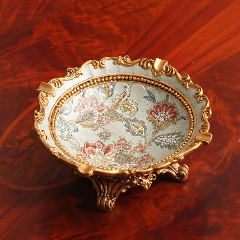 European retro large ashtray, home living room, bedroom, office decoration ornaments, resin personalized gifts