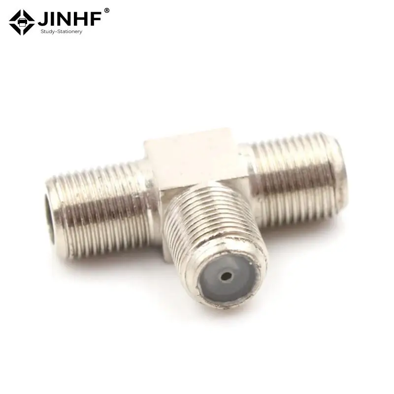 TV Aerial Freeview Virgin Media Silver Socket T Thread F Splitter Adaptor Cable F Brass SMA Adapter TV Coaxial Connector