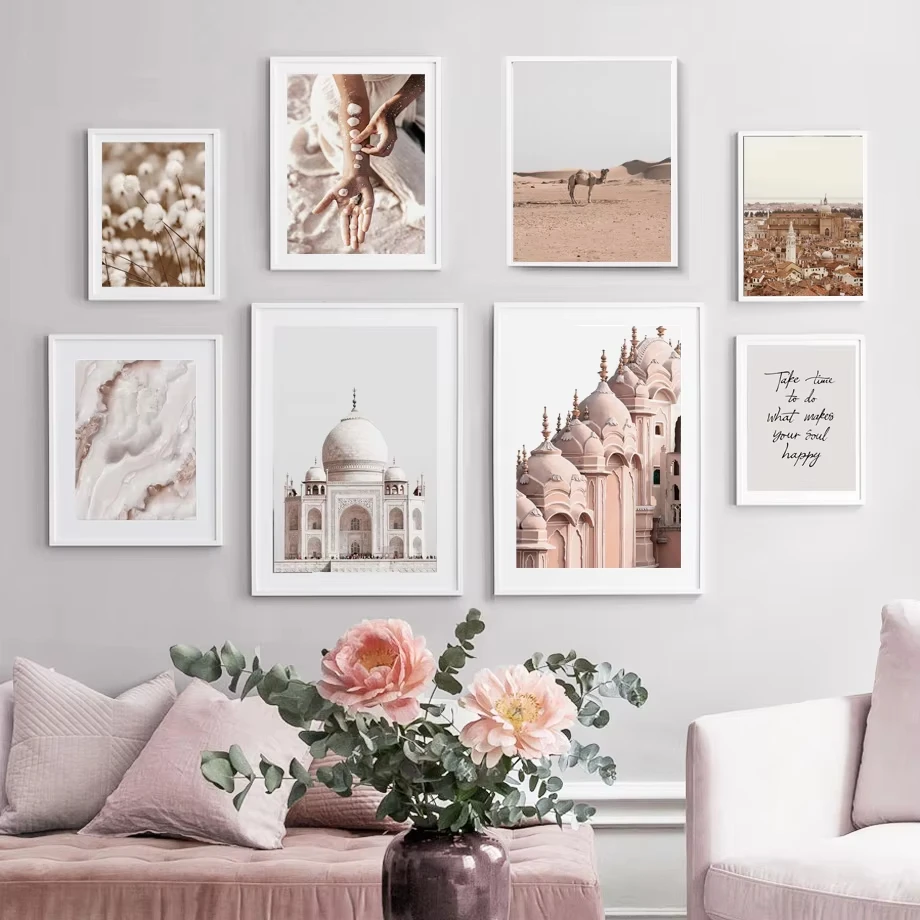 جدار الفن اسطنبول المسجد الإسلامي القلعة الهندباء النفط اللوحة الشمال الملصقات والمطبوعات غرفة المعيشة ديكور المنزل الجداريات