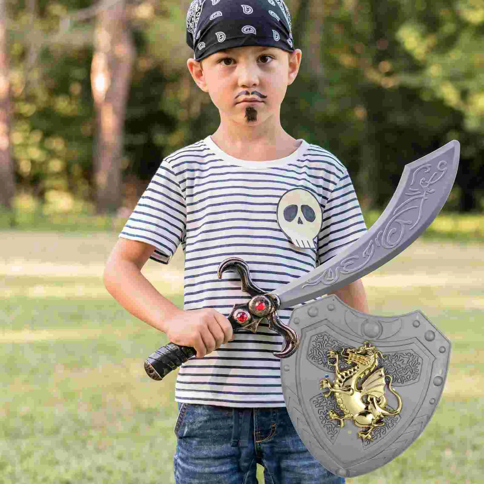 Shield Toy Party Prop Kids Cosplay Performance Stage Props Pretend Toys Children Pirate Prom