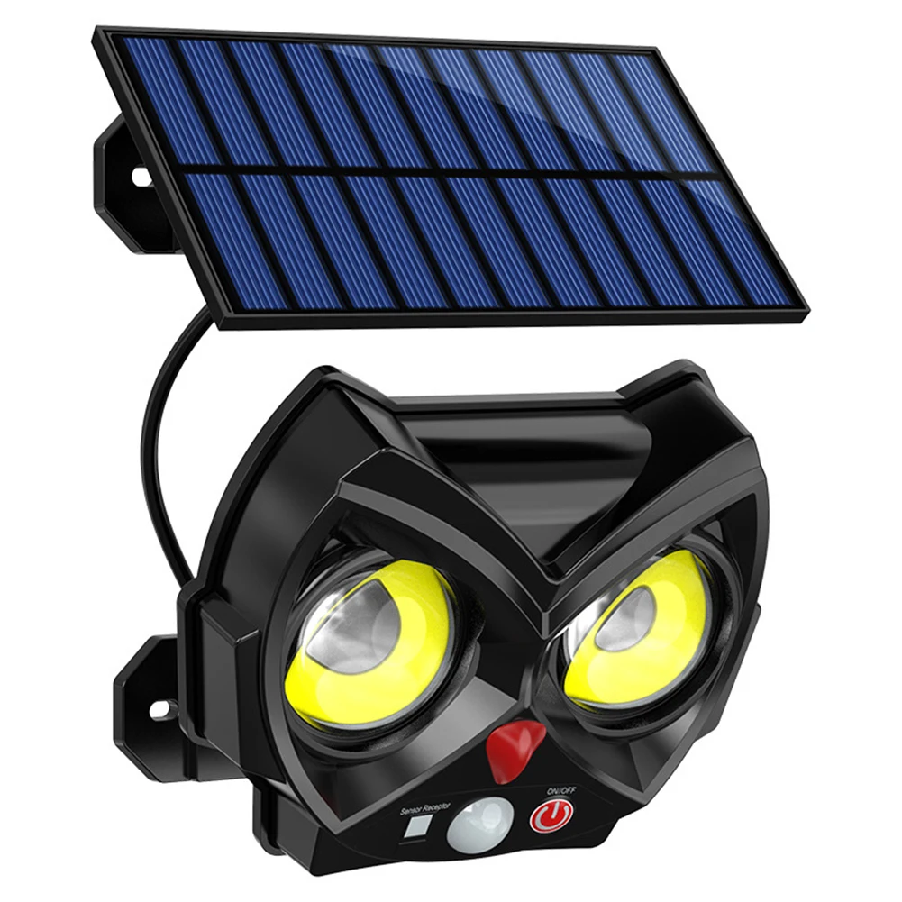 

1 шт., солнечные светильники, водонепроницаемые настенные светильники с автоматическим датчиком, дизайн совы, уличный фонарь для наружного украшения сада