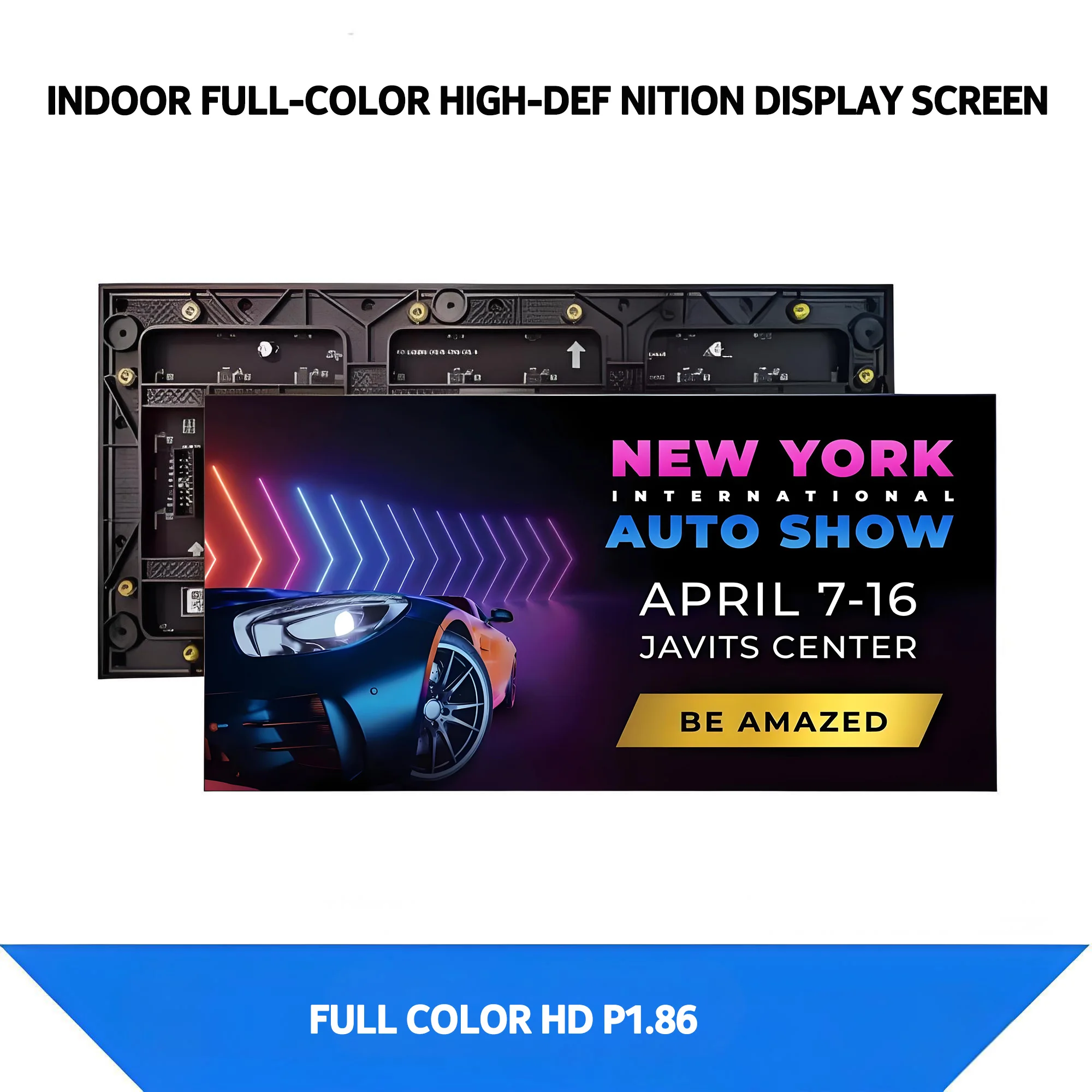 HD Full Color P1.86 Indoor Fixed LED Video Wall 640mm X 480mm 800-1000CD/m Brightness 5-Year Warranty LED Advertising Display