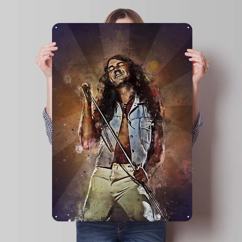 Ian Gillan Deeppurple Metal Sign Music Metal Poster Home Decoration Luxury Retro Tin Sign Plaque for Wall Art Decoration Decor