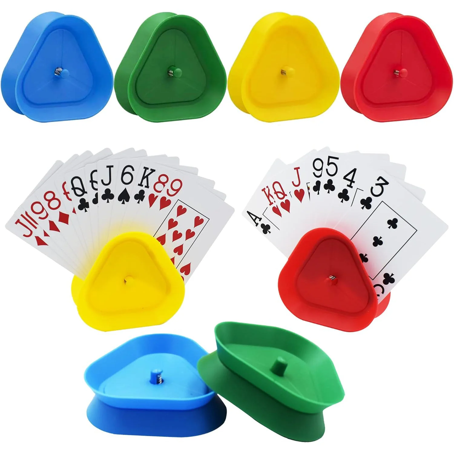 

Handheld Card Holder, Lazy Person's Card Stand, Playing Card Base, Poker Game Stand, Triangular Card Clipper