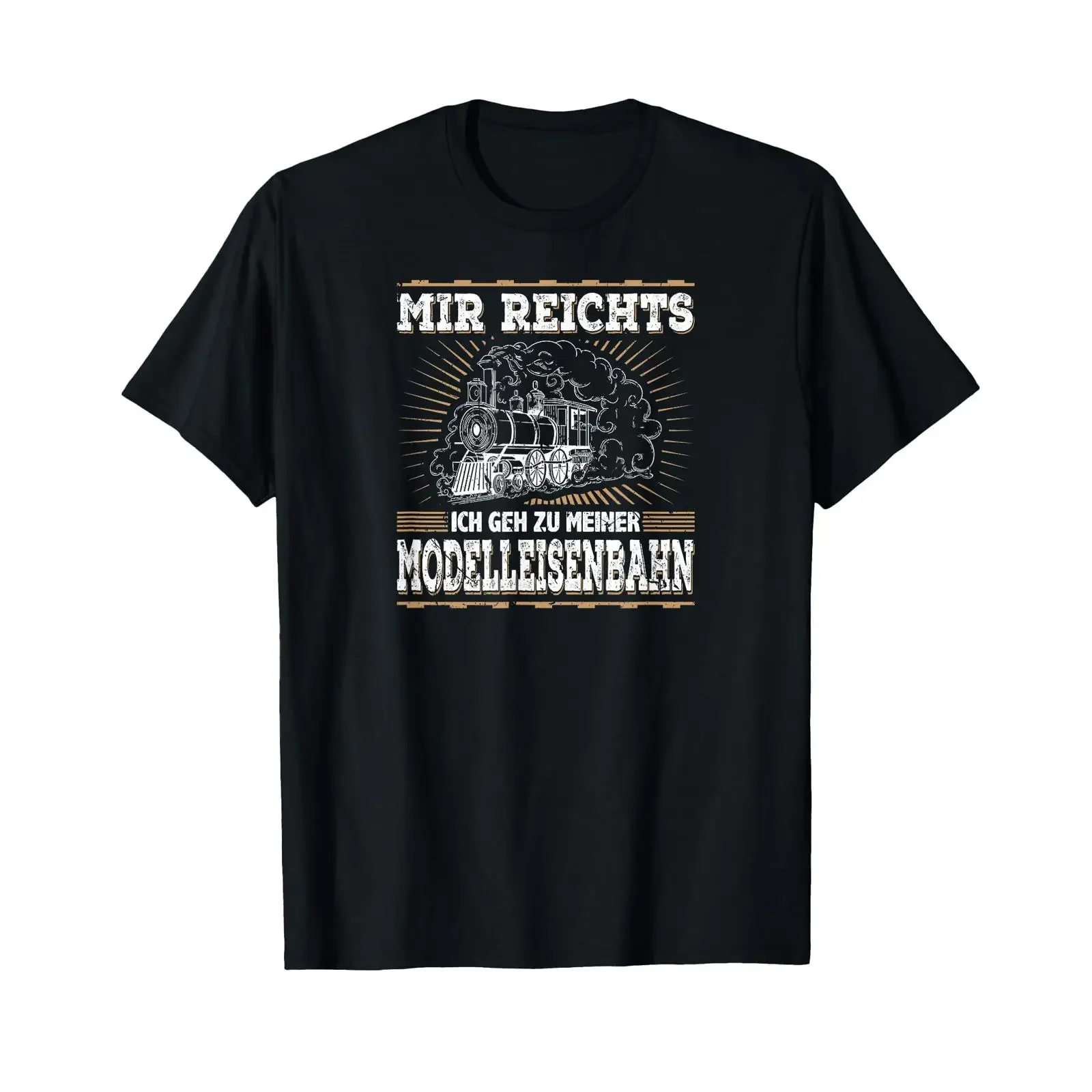 Футболка Mir Reichts Ich Geh Zu Meiner Modelleisenbahn, винтажная, с эффектом потертости, дизайнерская одежда, модная уличная одежда, мягкая ткань