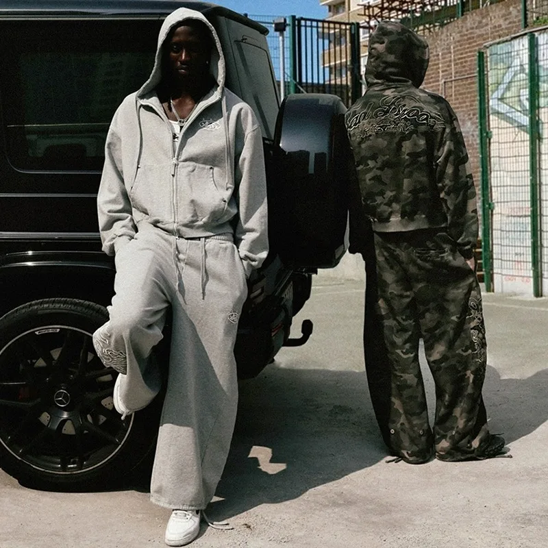 بنطلون نسائي فضفاض بتصميم أمريكي عتيق، سروال رياضي واسع الساق بخصر طبيعي وتصميم فريد