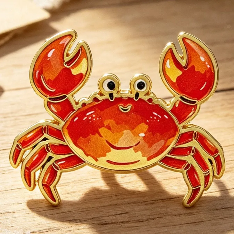 Vibrant Ocean Animal Enamel Pin Cute Sea Creature Brooch Lapel Badge For Backpack Hat Coat Ocean Life Fashion Holiday Gift Kids view 6