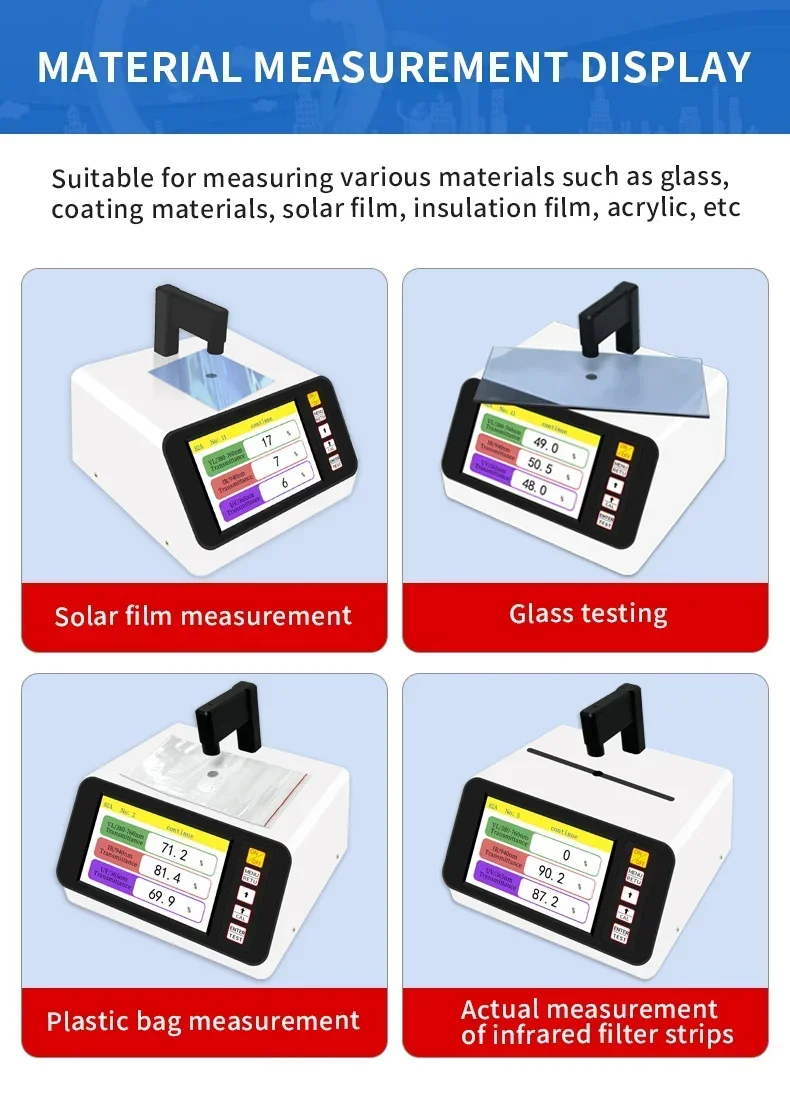 DR82A Das optische Infrarot-Ultraviolett-Transmissionsmessgerät misst die Durchlässigkeit transparenter und durchscheinender Materialien