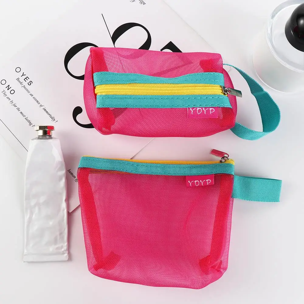 

ID Credit Card Holder Mesh Storage Bag Zipper Pouch Lipstick Bags Small Coin Purse Small Wallet Travel Organizer Cosmetic Bag