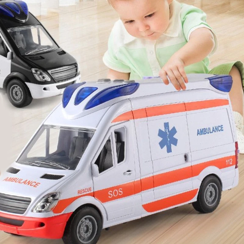 Exciting Ambulance Friction Power Car Toy Children Party Special Birthday Gift for Infant First Toy Car