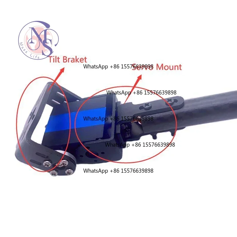 Metal VTOL Servo Mount Bracket, With Carbon Tube Clip & ESC Hanging Board for RC UAV