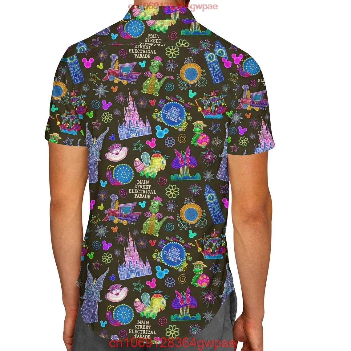 Main Street Electrical Parade Hawaiian Shirt Disney Fashion Vintage Button Down Short Sleeve Shirt Men Women Hawaiian Shirts