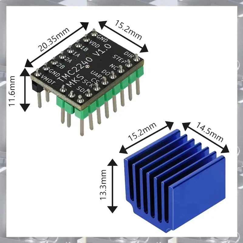 Hot Selling-Voor MKS TMC 2240 Stappenmotor Driver Stille Driver Vervangen TMC 2209 TMC 5160 Voor SKR V1.4 Turbo 2 Octopus 3D Printer R