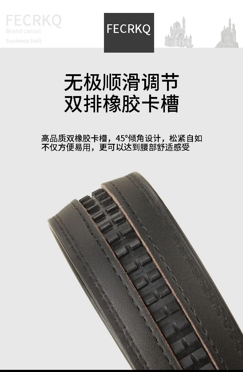 Automatischer Schnallengürtel aus echtem Leder, mehrfarbiger Hüftgurt für den täglichen Jeansgebrauch, 3,5 cm breiter Herren-Hüftgürtel, perfektes Vatertagsgeschenk – Detail 10