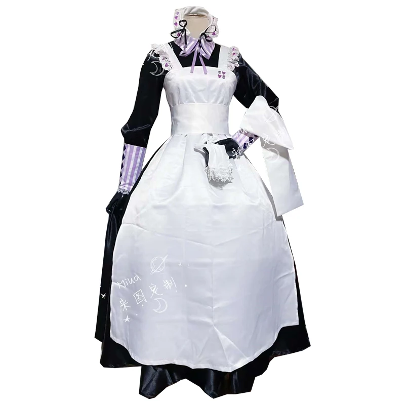 Custom Made Vtuber Ninomae Ina'nis Cosplay Costume Maid Suits Apron Uniform Women Anime Outfits Halloween Dress Tailor Clothes