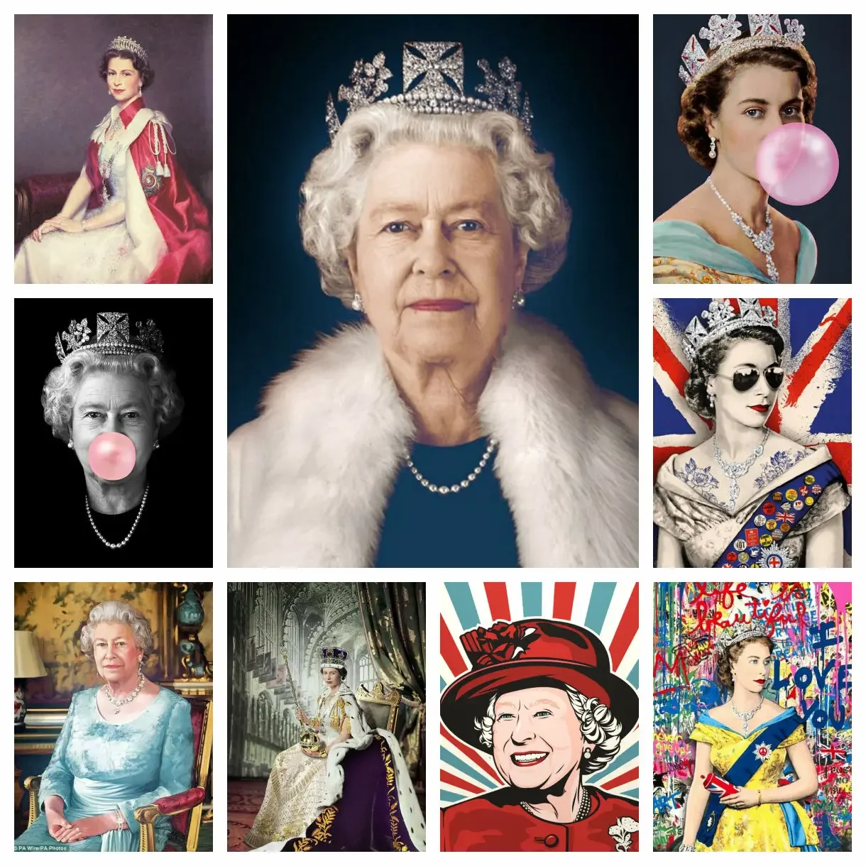 Königin Elizabeth II Diamant Malerei Porträts berühmter Menschen Diy Diamant Stickerei Mosaik Ölgemälde Home Wand Dekor Hand