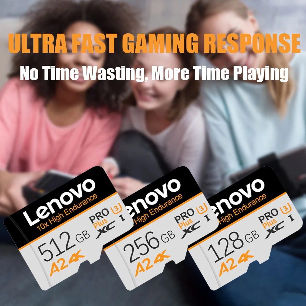 Scheda SD reale Lenovo da 2 TB Mini Micro TF Scheda SD Carte Vedio da 128 GB Scheda di memoria Flasd ad alta velocità da 512 GB Class10 per PC/telefono/fotocamera