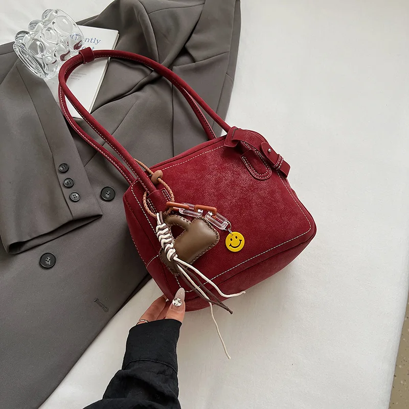 

Lady's handbag vintage commuter bag Lady's versatile shoulder bag handbag underarm bowling bag