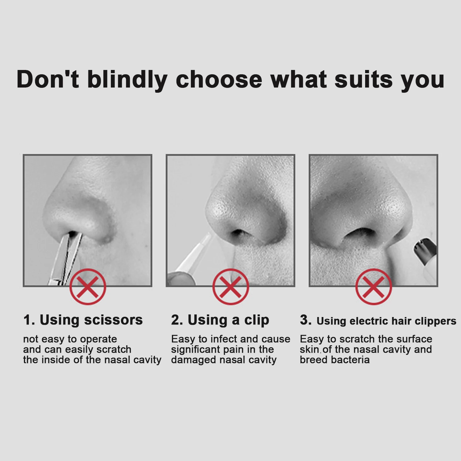 آلة تشذيب شعر الأنف على الوجهين ، دوارة ، ° ، مقص الأنف ، سكين ، يدوي ، شفرات الحلاقة ، تنظيف #5