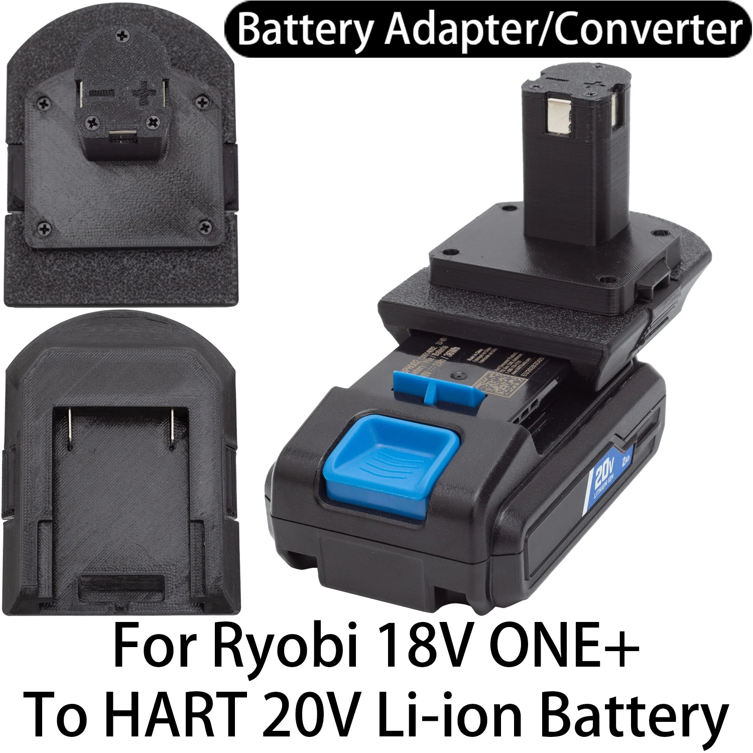 

Battery Adapter For Ryobi 18V ONE+ Li-ion Tool To Hart 20V Li-ion Battery Adapter Converter Power Tool Accessory