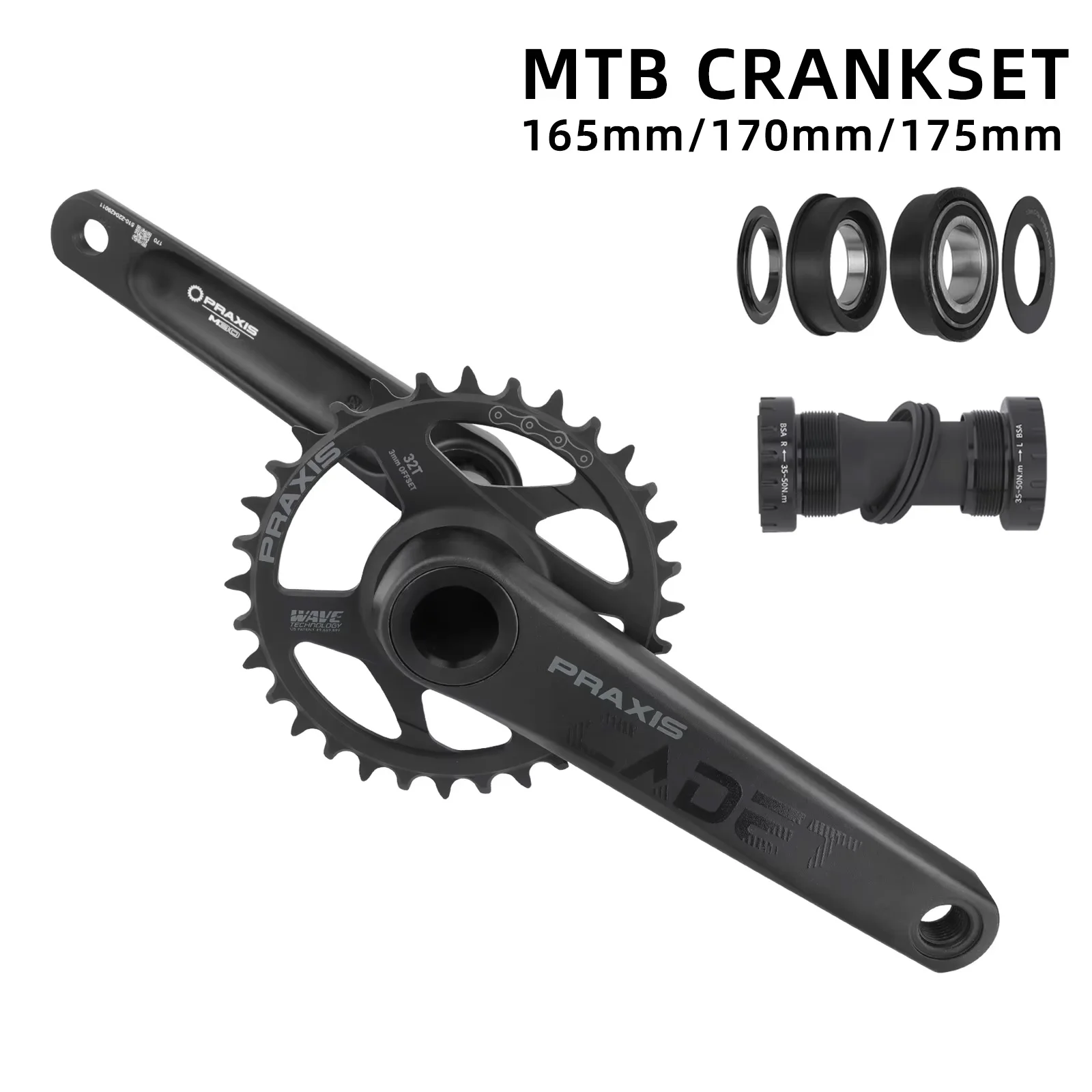 

Mtb Crank 165mm/170mm/175mm CADET G2/DM/DH 30T/32T Aluminum Alloy Mountain Bicycle Hollow Integrated Crank