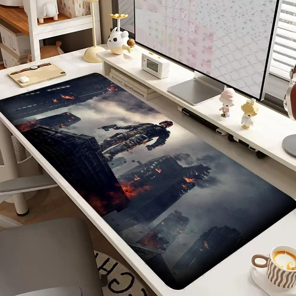 Nuevo Mouse Pad J_Judge D_Dredd, Mouse Pad de Goma Antideslizante con Impresión de Alta Definición, XXL 90x40cm, Mouse Pad Grande para Teclado de Computadora y Escritorio