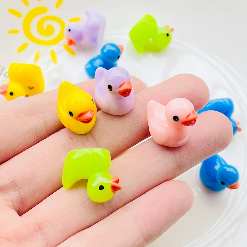 20 Pcs New Cute Mini Cartoon Animal Duckling Flat Back Resin Scrapbooking DIY Jewelry Hairpin Craft Decoration Accessorie