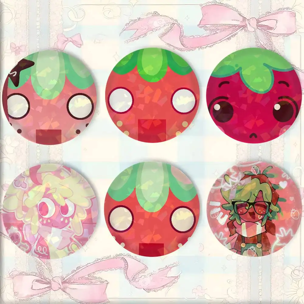 A-sprout-D-dandys-world Creative Round Button Pins Badge Set Cartoon Anime Movie Music Pattern Brooches For Bags Jackets