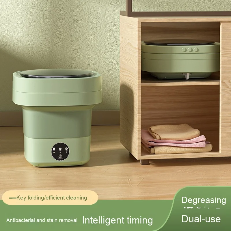 Portable Mini Washing Machine 11L Large Capacity Integrated Drying for Home Use on Underwear