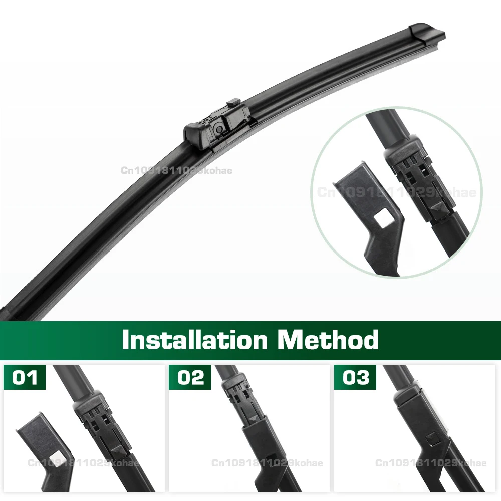 GREATROAD Wiper LHD&RHD Front Wiper Blades Set For Chrysler Lancia Ypsilon MK3 2011 - 2023 Windshield Windscreen Window 24