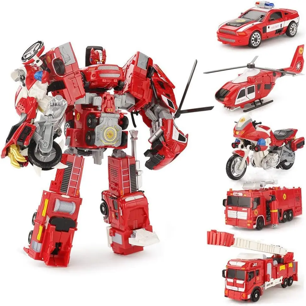 

5-in-1 Combiners Transformation Robot Action Figure Toy - Diecast Transformation ToysBoys children toys birthday gifts