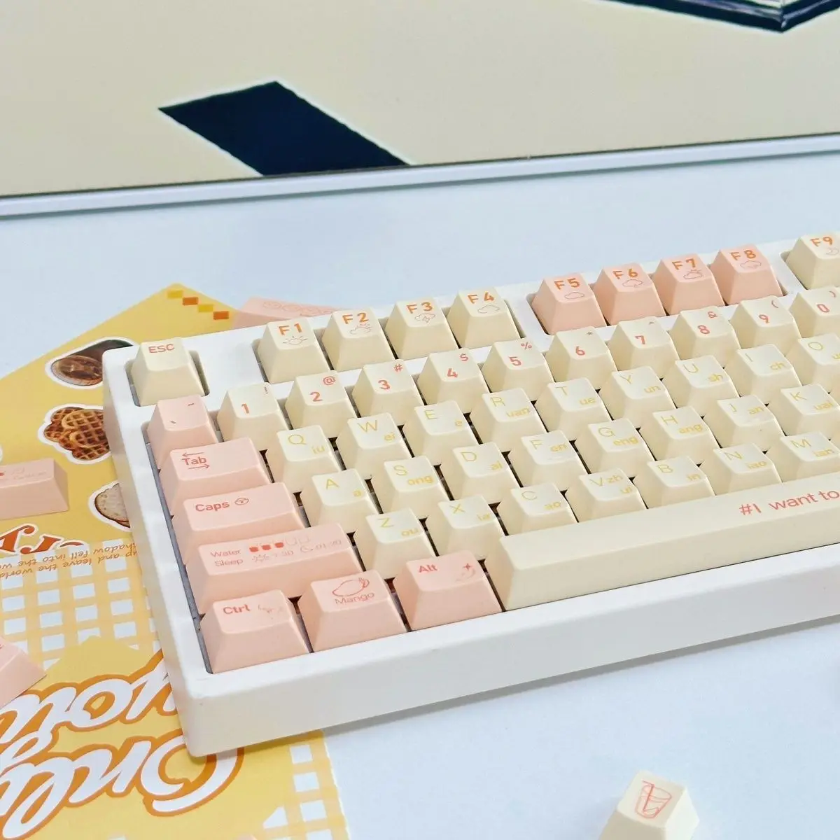 

Girl's mind keycap, poplar branch nectar keycap, original height PBT material