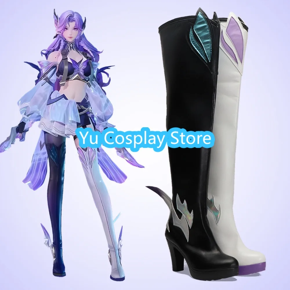 

Yu Косплей Магазин Honor Of Kings A-Ke Танец Бабочки Косплей Обувь Аниме Косплей Обувь Сапоги Костюмы на Хэллоуин Реквизит